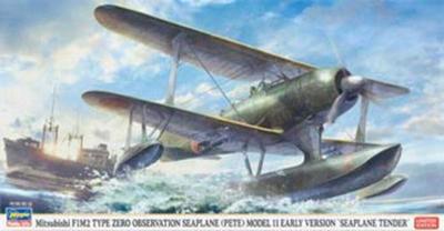 Hasegawa Mitsubishi F1M2 Sıfır Tipi Yüzey Gözlem Uçağı Tip 11 Erken Tip Deniz Uçağı Gemisine Monteli Makine 1/48