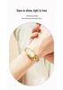 Oufanny Vintage Style Women's Oval Mother-of-Pearl Quartz Watch - Waterproof Alloy Bracelet, High Appearance Value, Versatile for Girls