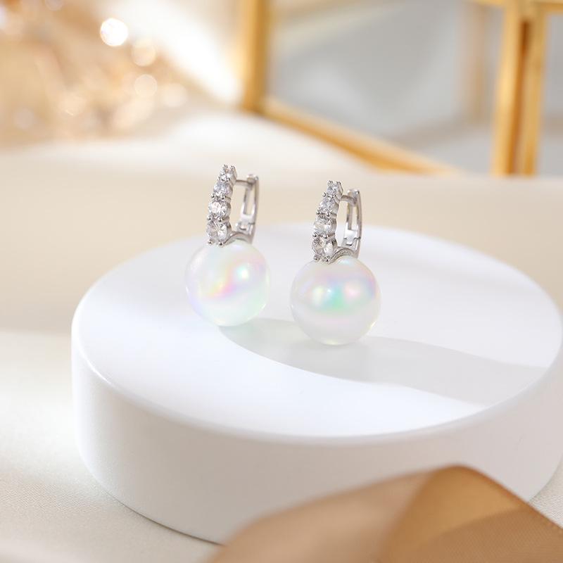 

Серьги Banyan Tree из серебра 925 пробы, жемчуга цвета вереска и розового для женщин - Легкая роскошь, осенне-зимний дизайн с жемчугом-ракушкой. 925 Silver