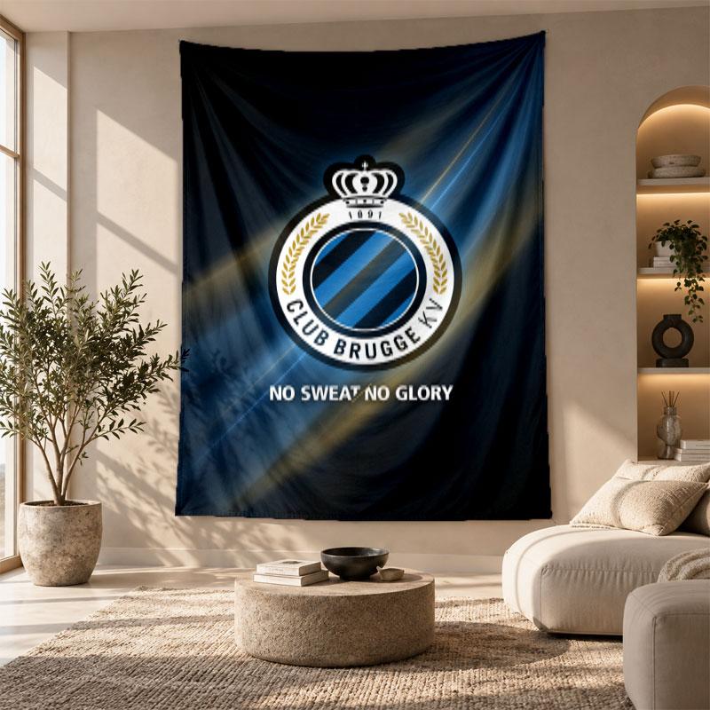 Dekoratives Wandbild, Wandkunst mit Aufdruck des FC Brügge, Leichte Wanddekoration für Schlafzimmer-Hintergrund