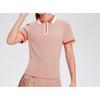 Womens Breathable Fitness Tee Slimming Loose Short Sleeve Polo Top Gym Running Tennis Golf