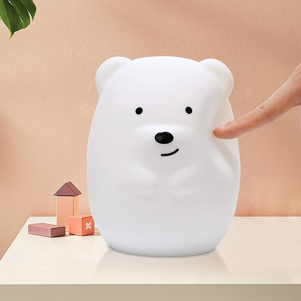 Silicone Night Lamp Teddy Bear LED RGB