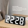 Digital Alarm Clock,Mirror Surface LED Electronic Clock,Adjustable Brightness, Snooze Model, 12/24H Display,Alarm Clock for Home