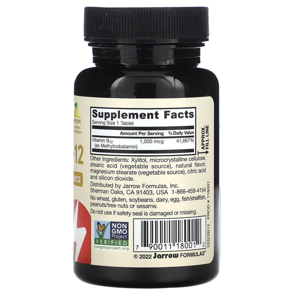 iHerb Jarrow Formulas Methyl B12 Lemon 1000mcg Chewable Lozenges, 2 x 100 Tablets