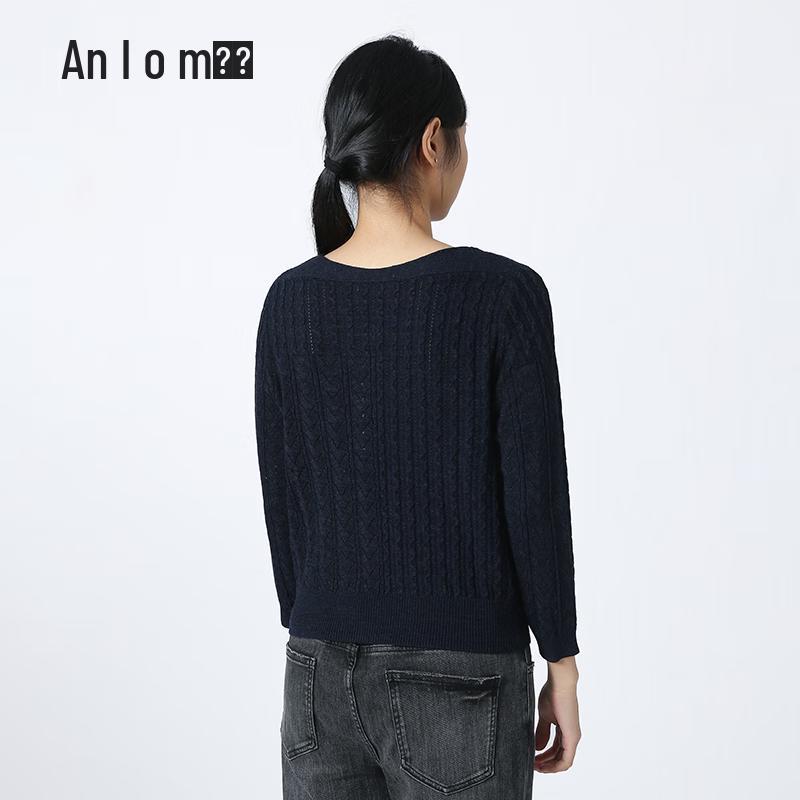 Yanu Geometric Knit Mid-Sleeve Pullover