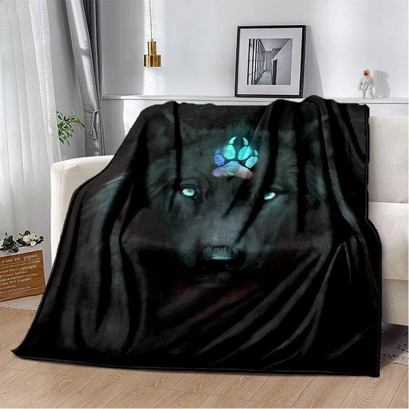 

Фланелеві ковдри Art Fantasy Wolf Прикраси для дому та затишні пледи для постільної білизни, дивана та подарункові ковдри для пікніка 150cm x 200cm