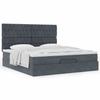 Maison Exclusive - Cadre de lit ottoman avec matelas gris foncé 160x200cm velours
