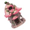 Charm Mushroom House Solar Lighted Outdoor Statue Waterproof Resin Patios Garden Decoration Ornament For Night Gardens