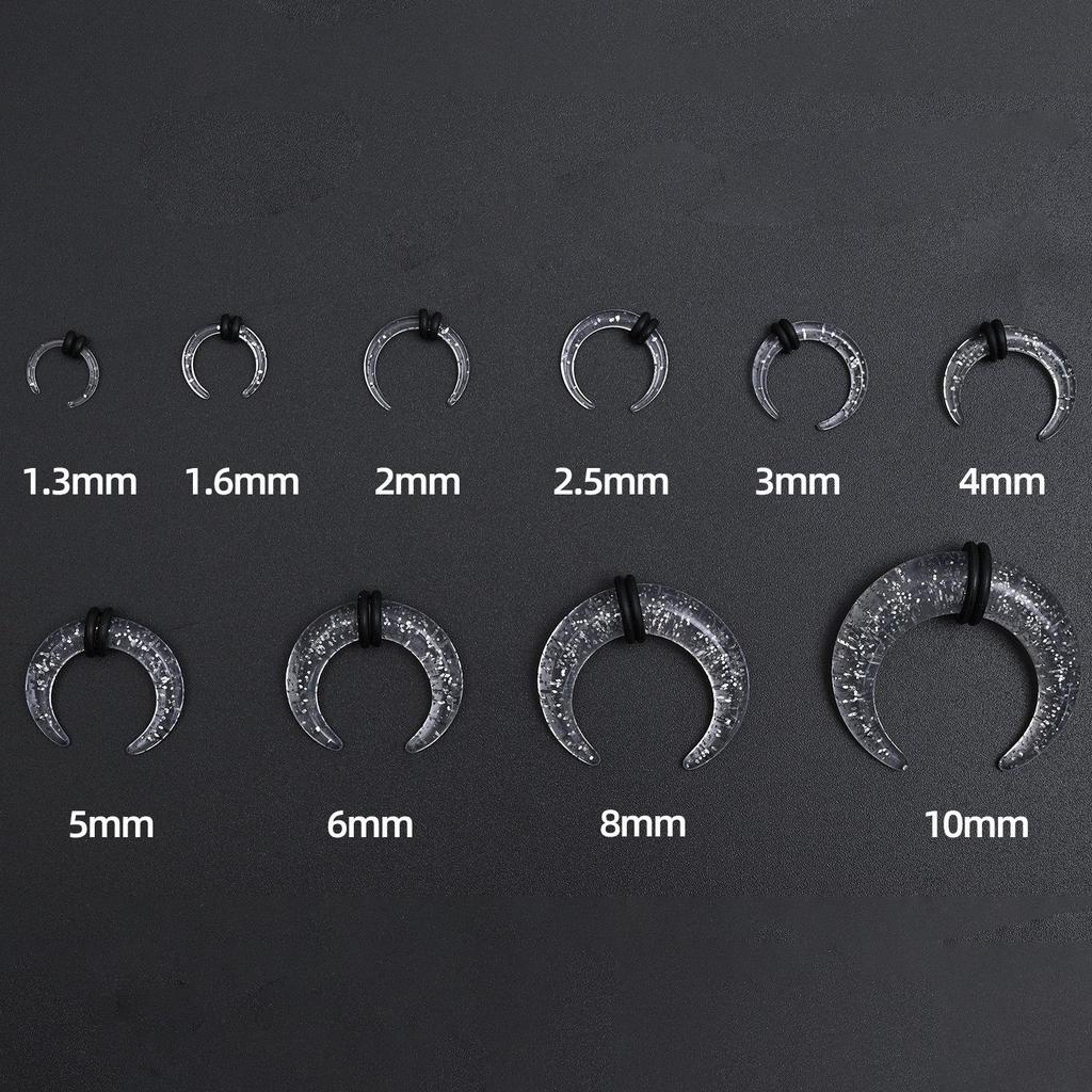 Acrylic Heart & Triangle Ear Plugs – Colorful Piercing Jewelry In Multiple Sizes