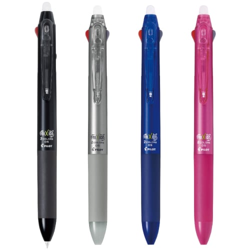 Pilot 2-color ballpoint pen that disappears when rubbed Frixion Ball 2 0.5 Silver PLKFB40EFS