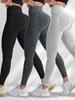 Seamless Women's Yoga Pants: Sand Washed, Quick Dry, Butt Lifting, Tight Fit, Letter Print, Sports Fitness Long Pants