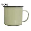 Small Enamel Cups Vintage Mug with Handle, Solid Color Heat Resistant Camping Water Drinking Cup, Durable Portable Tableware for Home Kitchen Use Cup