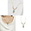 New Chinese Style Green Leaf Pendant Necklace For Women With Alloy Material And Elegant Design