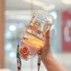 Water bottle1011 sticker plastic water cup children's strap direct drinking cup one-button elastic cover leak-proof and drop-proof cute cartoon