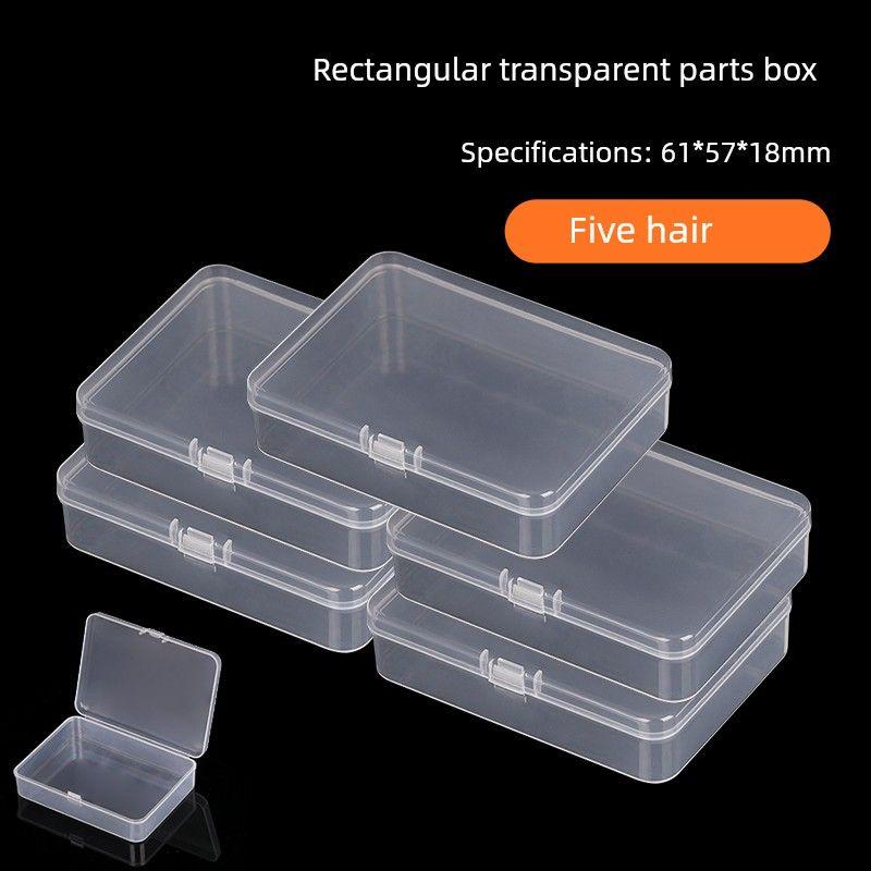 

Green Forest Spare Parts Box Tool Screw Plastic Box Multi-Grid Rectangular Storage Box Accessories Drill Bit Element Box Portable Long 61*57*18mm [5 Pack]]