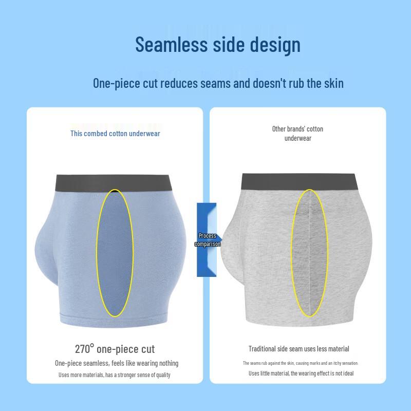 JD Sourced Men's 4-Pack Antibacterial Cotton Boxer Briefs