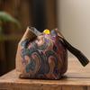 Portable Silk Travel Tea Set Bag for Outdoor Tea Ceremony