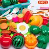 Cutting Play Food Toy for Kids Kitchen Toys Pretend Play Fruit Vegetable Pizza Cake Accessories Early Educational for Girl's Toy