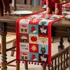 1PC Jacquard Dining Decor Ball Tassel Kitchen Polyester  Christmas Table Runner Party Table Decor Holiday 2 Sizes
