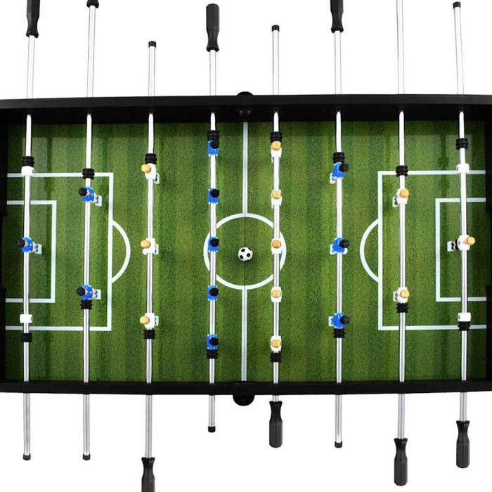 VidaXL Table de football Acier 60 kg 140 x 74,5 x 87,5 cm Noir