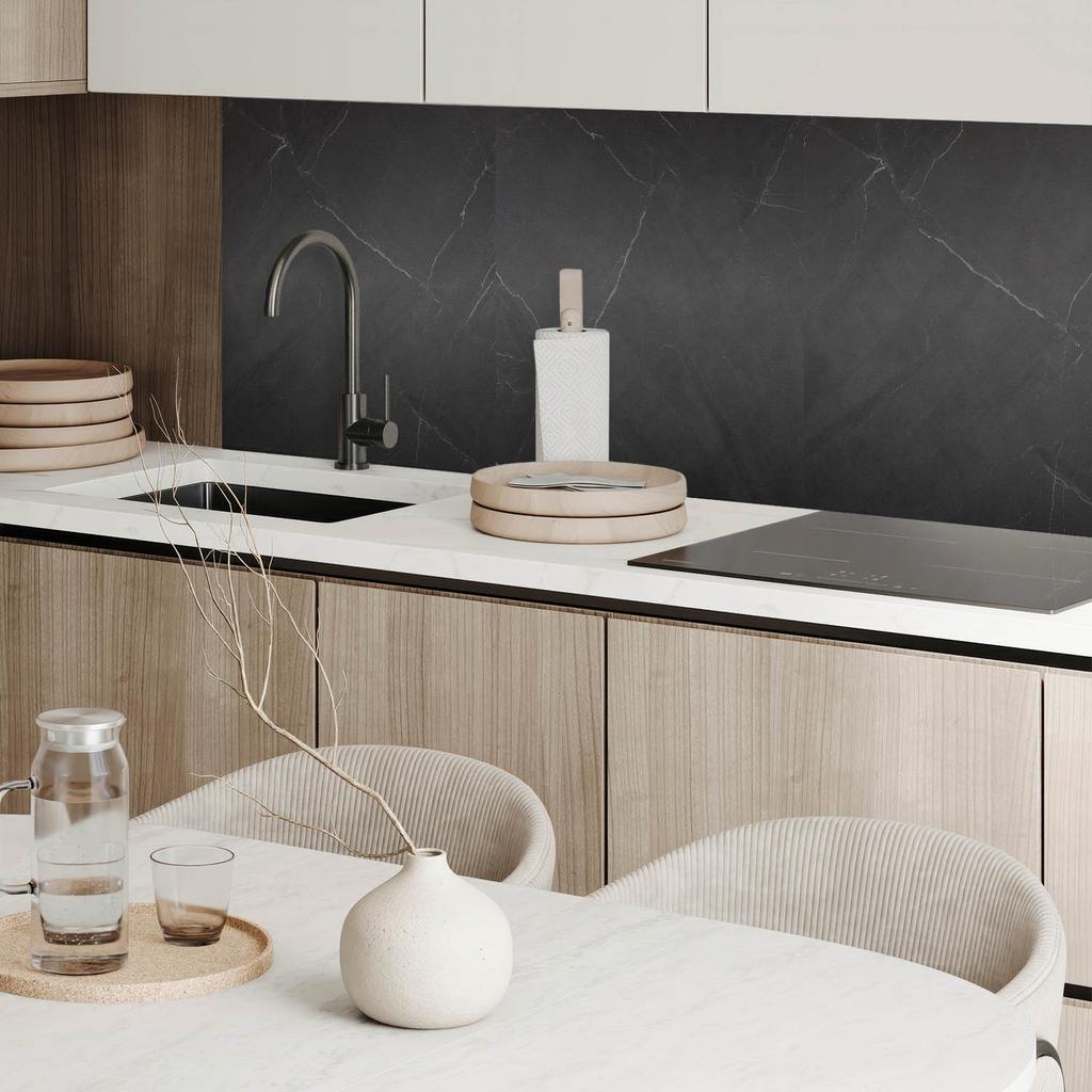 Self-adhesive vinyl panel with pattern for the living room 100x50 cm Elegant marble pattern