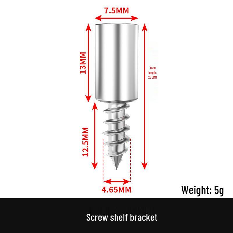 

Інтегрована полицетримач і гвинт для шаф та кріплення скла