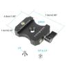 Aluminum Alloy Quick Release Plate Tripod Gimbal Base 3/8 to 1/4 Screw Mount
