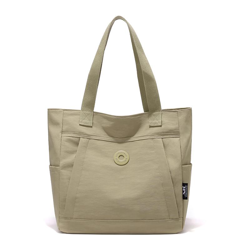 Waterproof Nylon Tote Bag for Women Large Capacity Shoulder Handbag with Multi Pockets