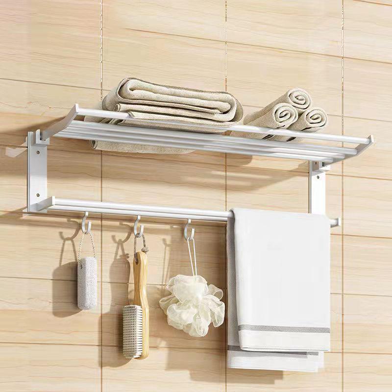 Bathroom Towel Rack Bath Towel Rack Perforation-free Storage Shelf Kitchen Organizer Bathroom Toiletries Storage Rack
