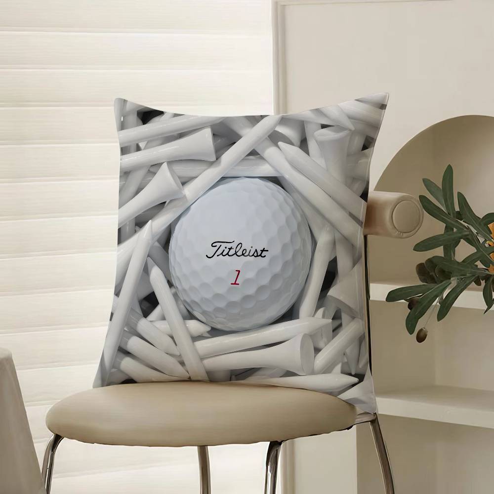 Popular Golf Sports T-TitleistS-Famous Pillow Case Comfort Sofa Bed Silky elegant Invisible zipper Decorative cushion cover