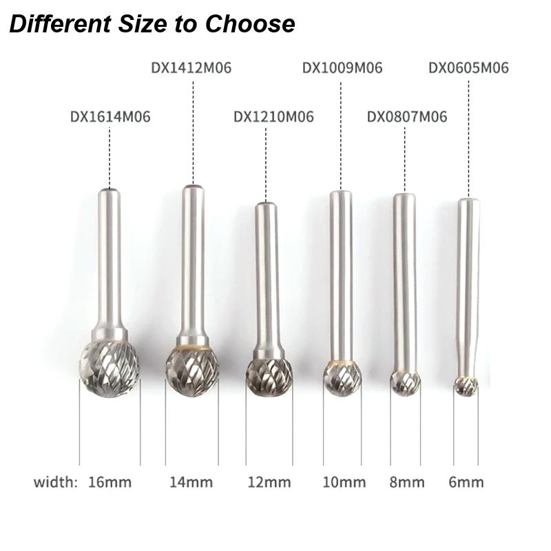 Bituri Freză Sferică pentru Polizor Matricial, Sculptează, Unelte Abrazive, Freză Rotativă din Tungsten, Freză Carbid, Freză, Burghiu Pentru Metal, Lemn, Plastic