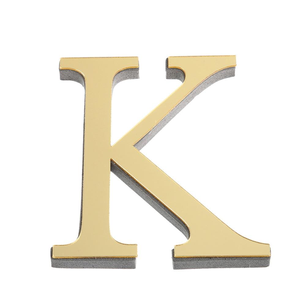 10CM 26 English Letters Wall Sticker 3D Mirror Acrylic Gold Wall Sticker Decals Self-Adhesive Home Party Decor Wall Art Mural