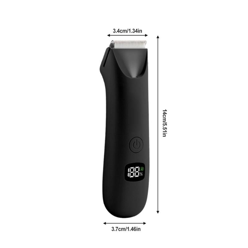 Ergonomic Body Groomer With 600mAh Digital Display Battery Hair Trimmer For Painless Hair Removal Electric Body Shaver