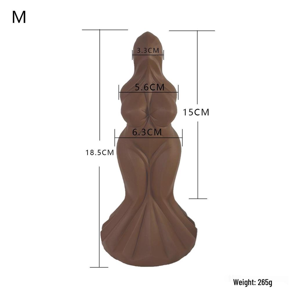 Unregelmäßig geformter Silikondildo - Stiller manueller weiblicher Masturbator