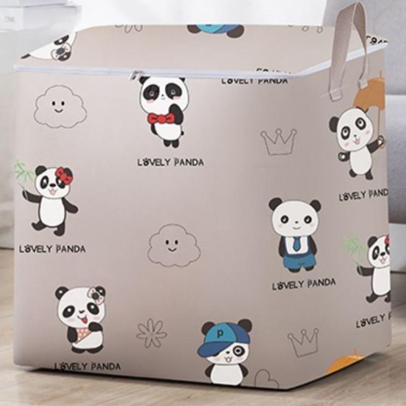 Non-woven Printed Quilt Storage Bags Large-capacity Household Sundries Storage Bags Foldable Clothes Dust-proof Storage Bags