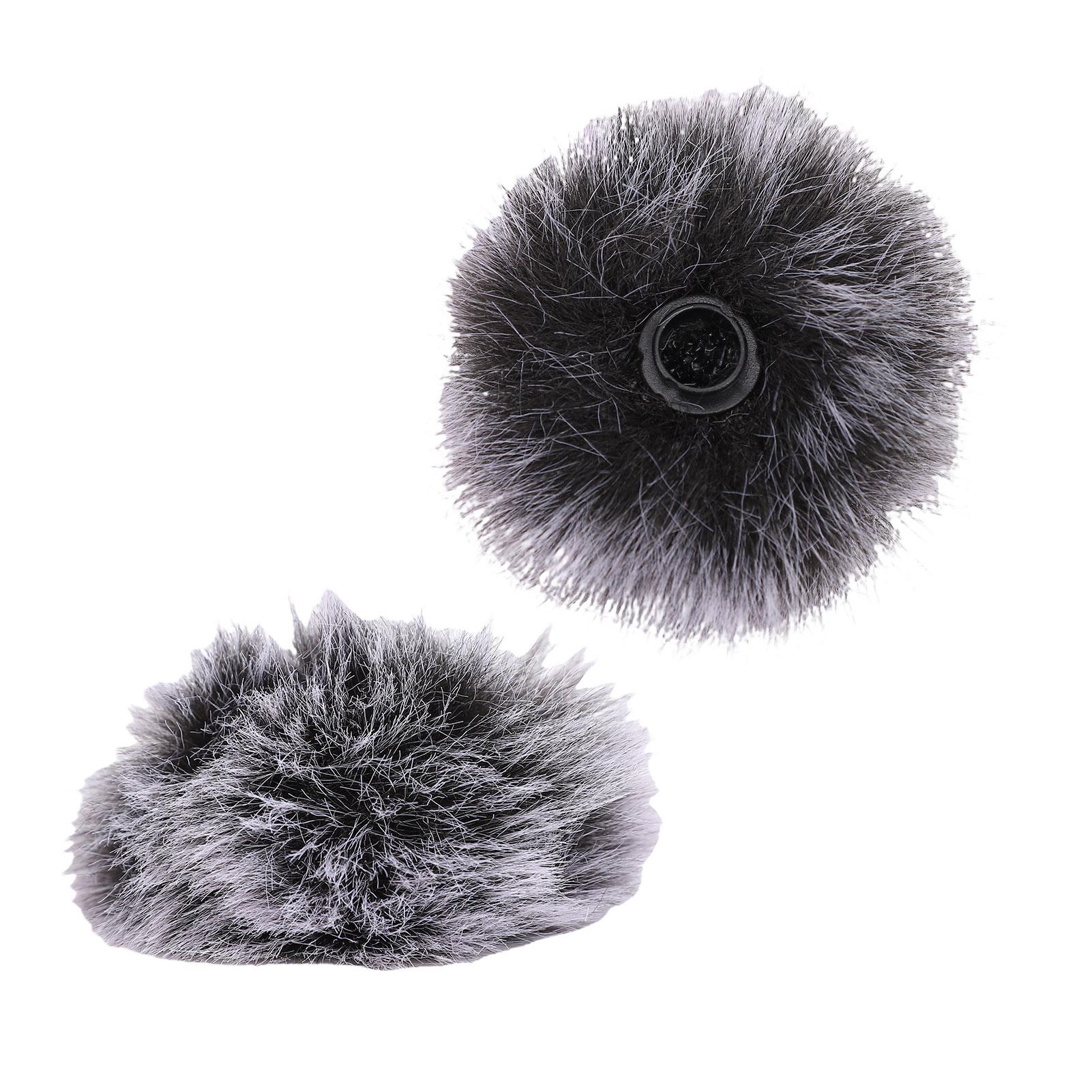 

2 шт. Микрофонный поп-фильтр Снижение окружающего шума Пушистая микрофонная ветрозащита Улучшение качества звука серый