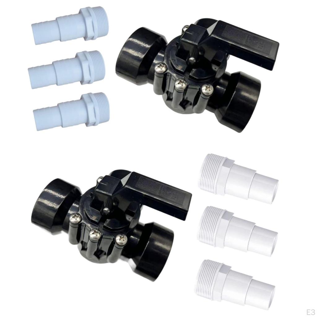 3-vägs omledningsventil 1,5" 32 mm 38 mm adapter Poolslangar Anslutning Ersättning Slip för Trädgård