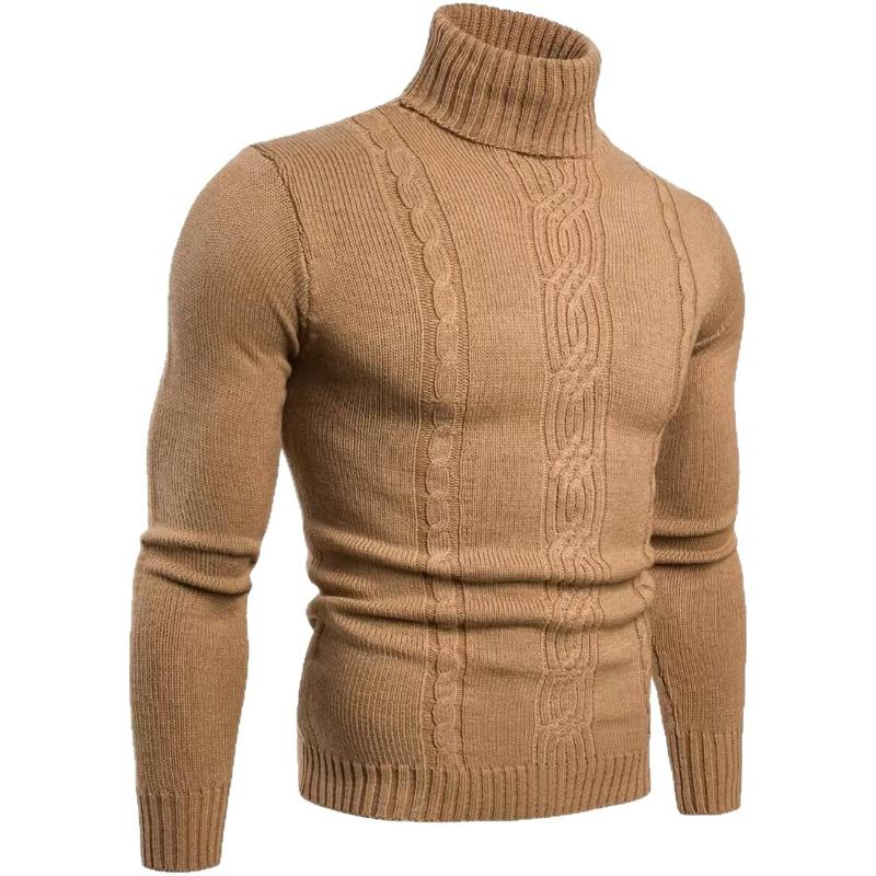 Men's Thickened Turtleneck Long-sleeved Warm Knitted Sweater