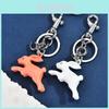 Cute Running Bunny Keychain With Rhinestone Accents For Bag Decoration And Gift Idea