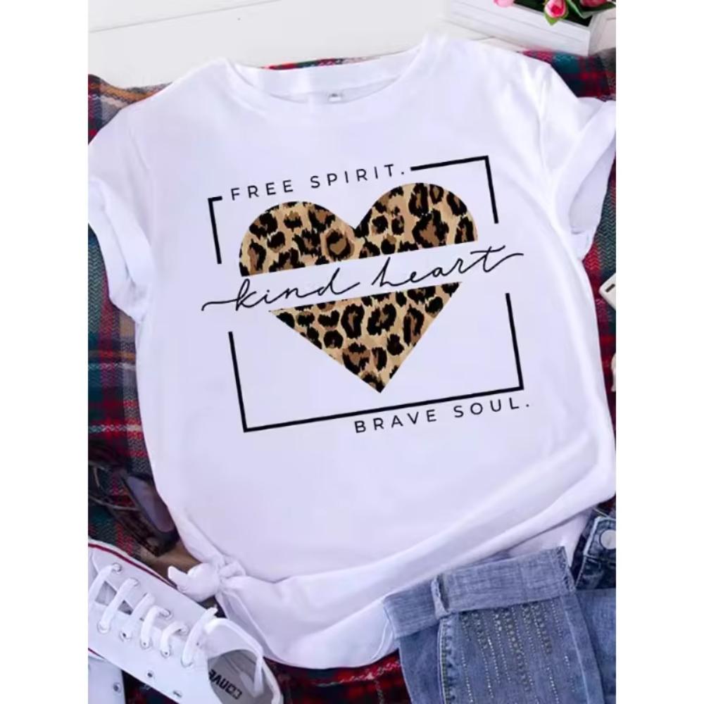 Casual Women's Cotton Printed Short Sleeve Fashion Loose T-Shirts Women’s