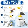 Stress Relief Toy Seagull/Frog Croaking Fidget Toy Keyring Frog Keyring with Sound & LED Lights Funny Frog Keyboard Clicker for Stress Relief