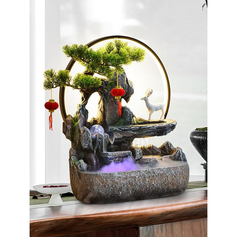 Feng Shui Water Feature: Circulating Fountain for Wealth Attraction and Landscaping – Perfect for Living Rooms, Offices, or Housewarmings