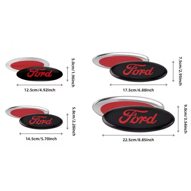 Car Front Hood Emblem With Pins Trunk Badge For Ford S MAX Ranger Focus Fiesta Mondeo Kuga Mustang Escort KA Ecosport Flex Ever