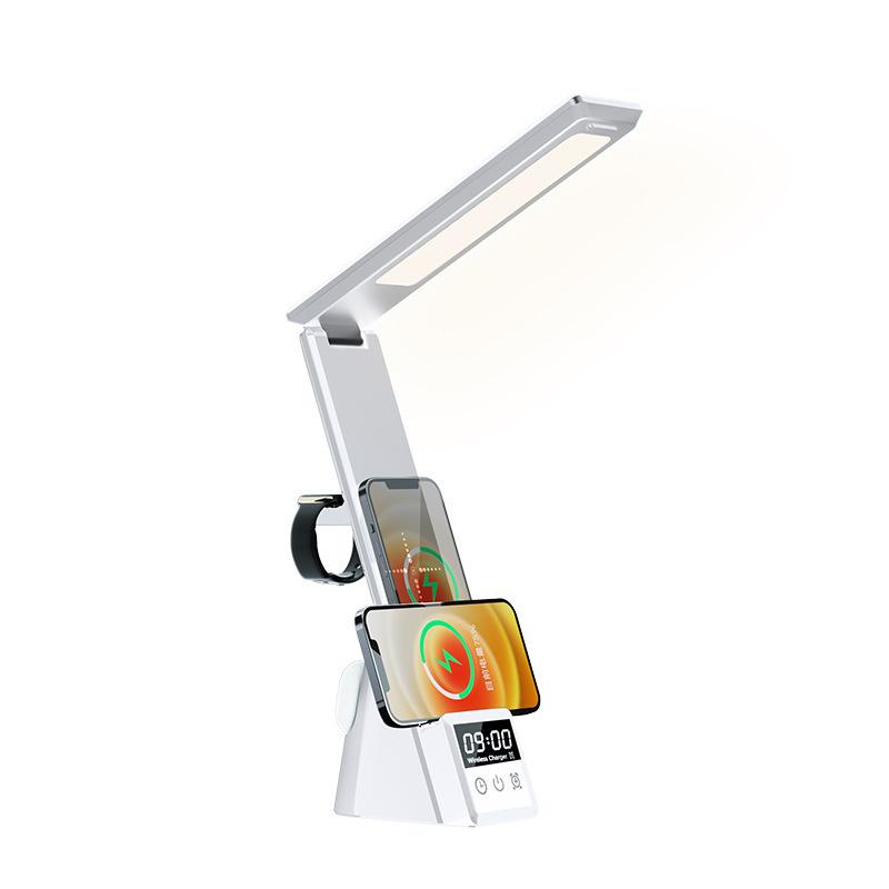 Wireless Charging Multi-functional Phone Stand with Lamp for Apple Watch and Headphones, 3-in-1 Wireless Charger