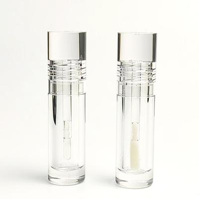 1 Stück leere tragbare 5 ml dicke Lipgloss-Tube mit Zauberstab aus Kunststoff für Lippenglasuren, durchsichtiger, transparenter Kosmetikverpackungsbehälter
