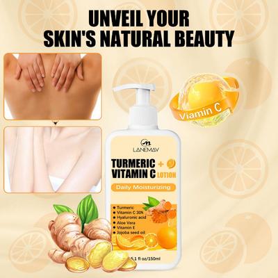 Reduce Fine Lines Wrinkles Emollient Daily Hydration Moisturizing Exfoliating Turmeric VC Body Lotion