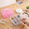 1/2PCS 18 Grid Transparent Large-capacity Necklace Ring Stud Earrings Storage Box Jewelry Box Ornament Box Jewelry Storage Box