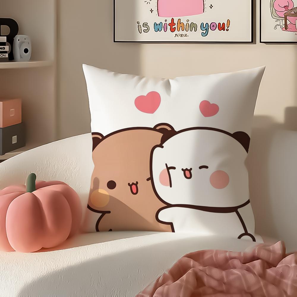 Cartoon Bubu  Dudu Lovely Cushion Cover Pillowcase Short Plush Invisible zipper Room Sofa Cushion Cover