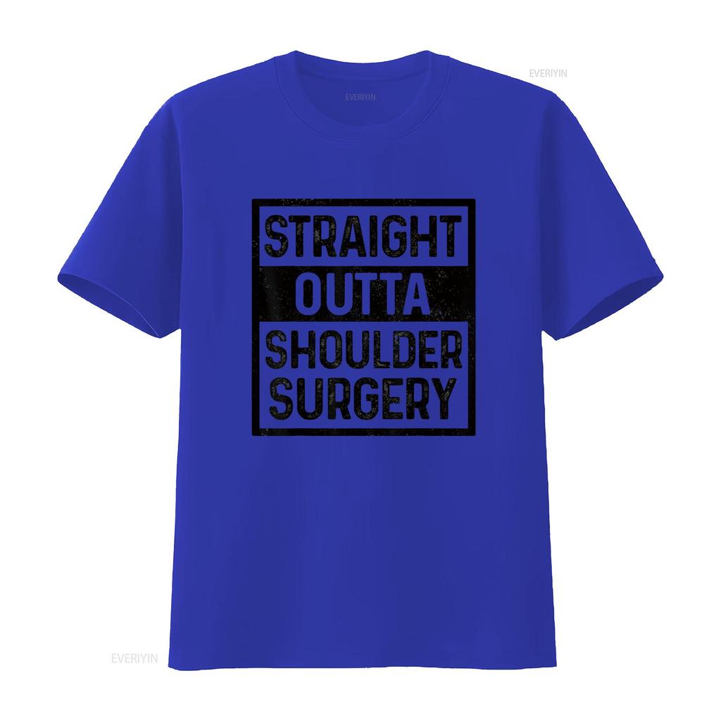 Womens Straight Outta Shoulder Surgery Joint Replacement Recovery T Shirt Black vintage Washed Slightly homme fashion