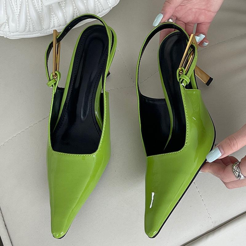 Mode Mode Metallschuhe Super High Heels Damen Pumps Schuhe Spitzschuh Damen Schnallenriemen Damenabsätze Sandalen Schuhe Übergröße